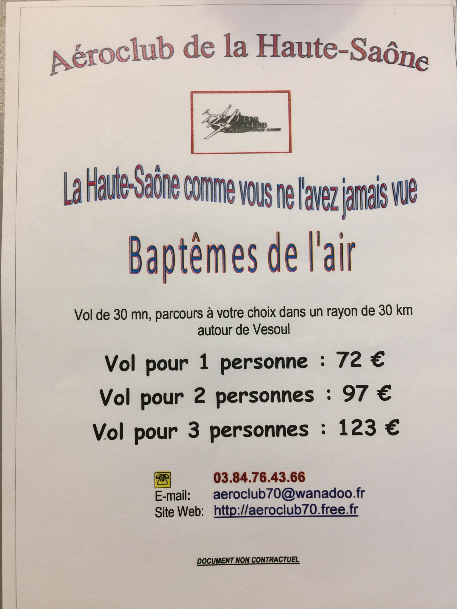 Affiche baptême de l'air